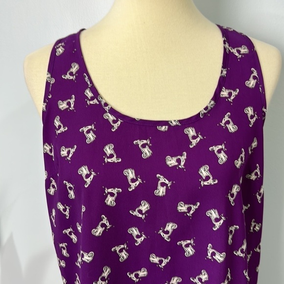 Pleione Womens Size Small Tank Top High Low Hem Vespa Scooter - Picture 2 of 8